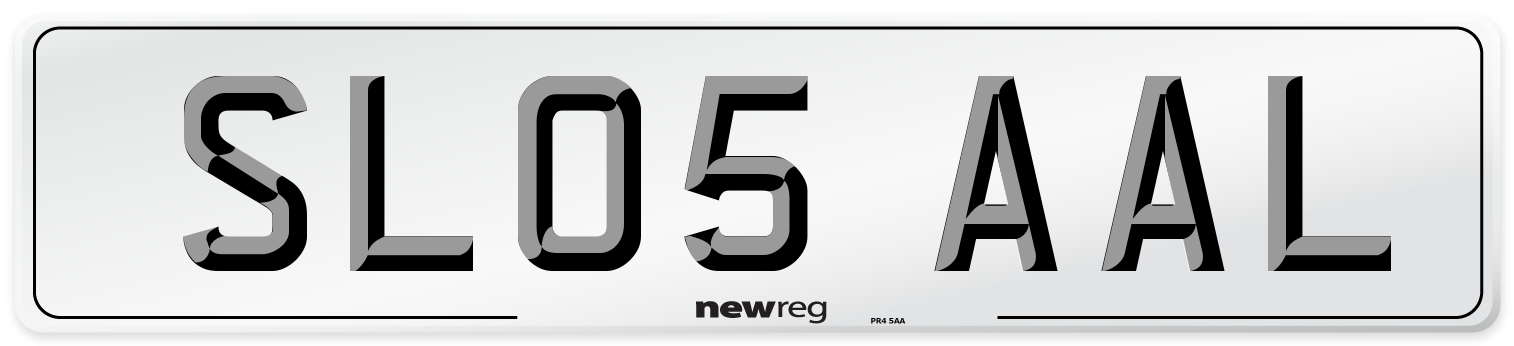 SL05 AAL Number Plate from New Reg